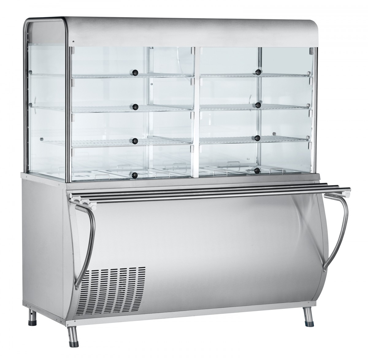 Прилавок-витрина холодильный ПВВ(Н)-70М-С-НШ с гастроёмкостями (саладэт закрыт.,1500 мм.)