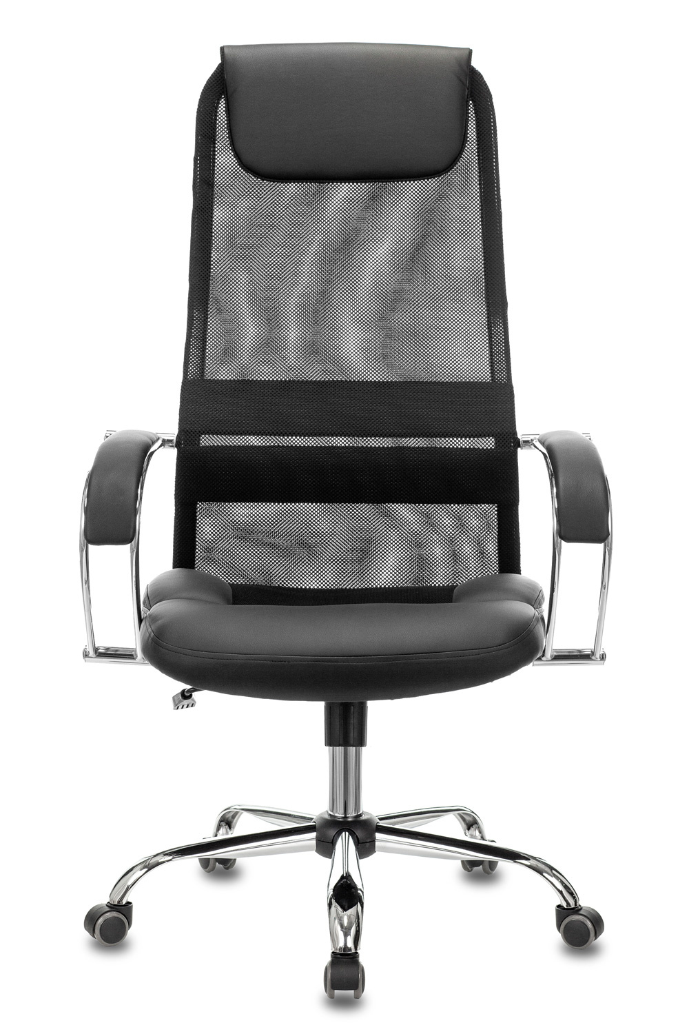 Кресло руководителя Бюрократ CH-608SL черный TW-01 TW-11 эко.кожа/сетка с подголов. крестовина метал
